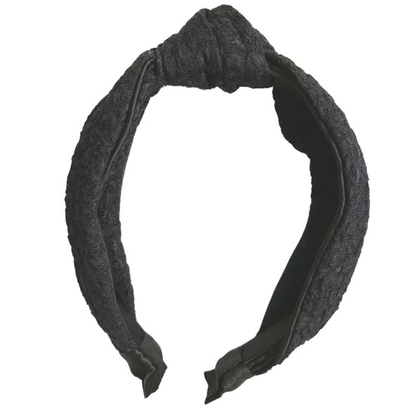 Anthropologie Black Knotted Headband - Picture 4 of 4